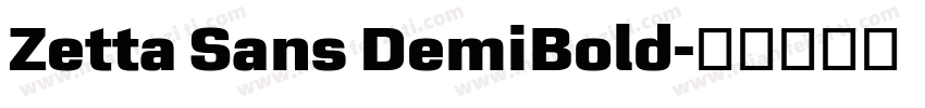 Zetta Sans DemiBold字体转换
